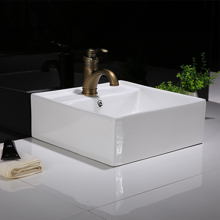 Gloss Square Hand Wash Basin White 375X375X130 ,