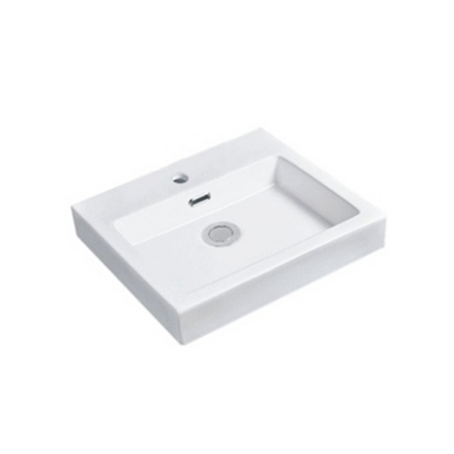 Gloss Rectangle Insert Fine Ceramic Basin White 485X440X130 ,