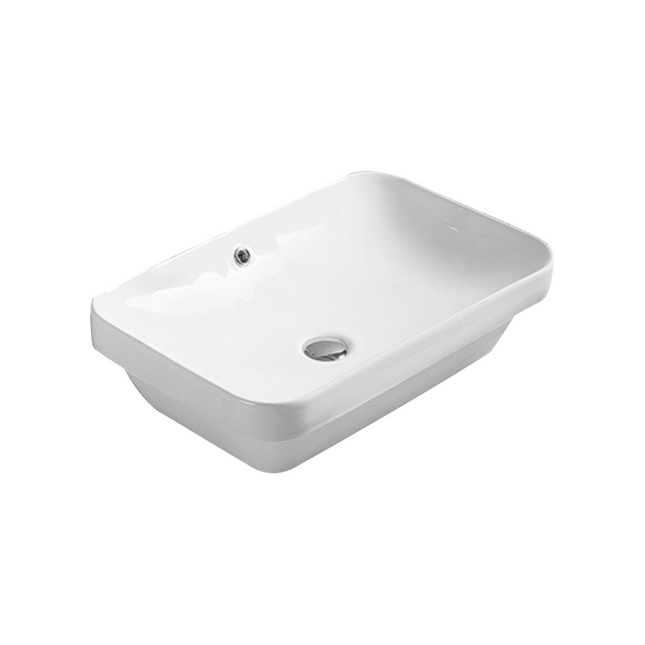 Gloss Rectangle Insert Fine Ceramic Basin White 605X405X155 ,