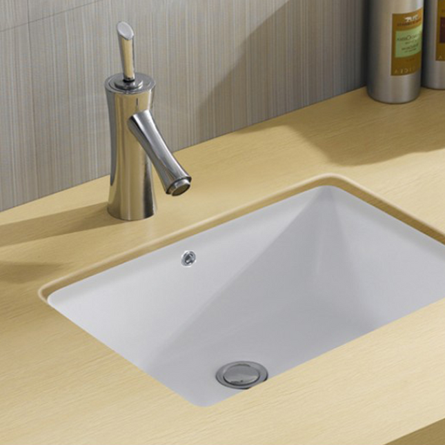 Gloss Rectangle Undermount / Counter Basin White 530X340X170 ,