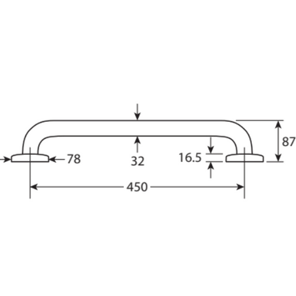 Fienza Accessible Toilet Care Kit 2 with Left Hand 40° Rail ,