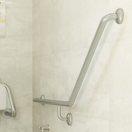 Fienza Care Ambulant 40° 900x700mm Stainless Steel Left Hand Grab Rail ,