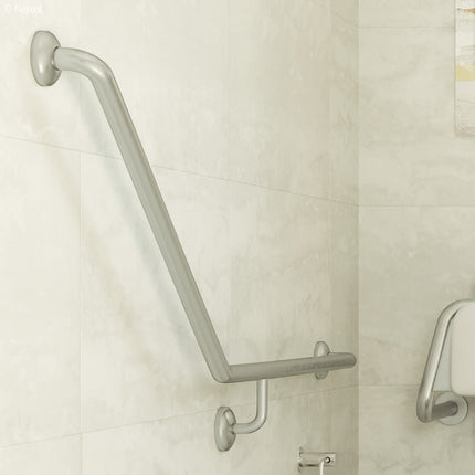 Fienza Care Ambulant 40° 900x700mm Stainless Steel Right Hand Grab Rail ,