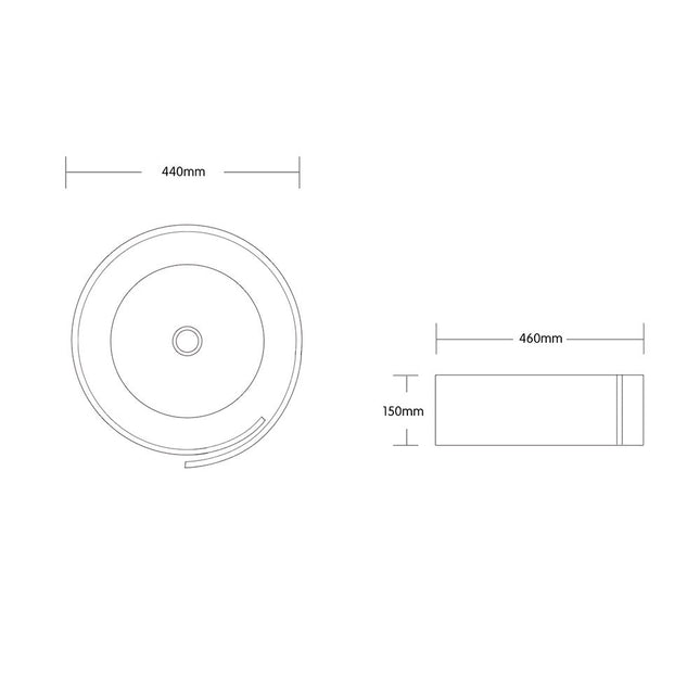 Gloss White Above Counter Basin Spiral Shape ,