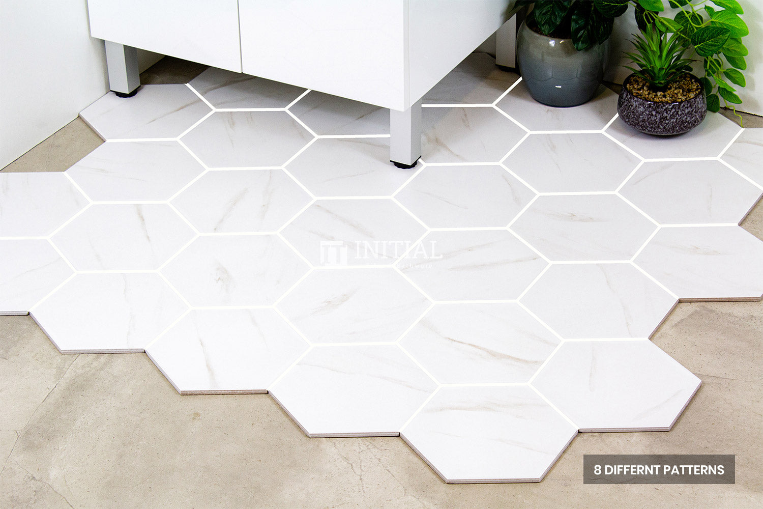 Modern look Tile Freestyle Hexagon Carrara White Matt 200X230 ,
