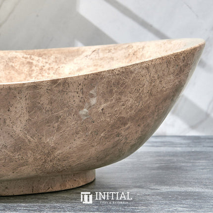 Above Counter Basin Oval Marble Surface Stone Basin 500x350x150 ,