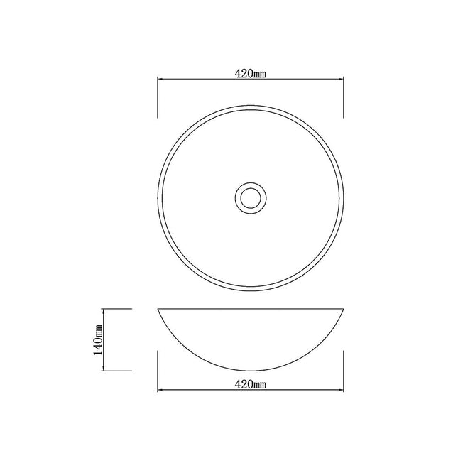 Onyx Black Marble Stone Basin 420x420x140 ,