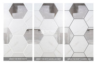Modern look Tile Freestyle Hexagon Carrara White Matt 200X230 ,