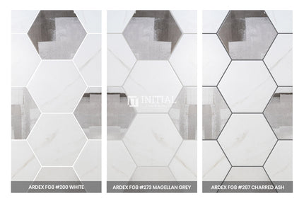 Modern look Tile Freestyle Hexagon Painted Concrete Light Grey Matt 200X230 ,