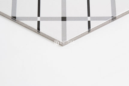 Modern look Tile Freestyle Hexagon Pattern Black & White Matt 200X230 ,