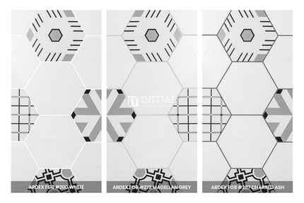 Modern look Tile Freestyle Hexagon Pattern Black & White Matt 200X230 ,