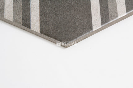 Modern look Tile Freestyle Hexagon Pattern Dark Grey Matt 200X230 ,
