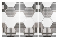 Modern look Tile Freestyle Hexagon Pattern Dark Grey Matt 200X230 ,