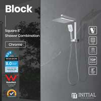 Block 8'' Square Top Inlet Shower Combination Chrome ,