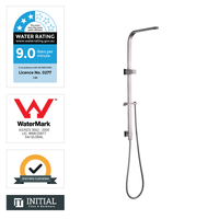 Block Series 8'' Square Top Water Inlet Shower Combination Brushed Nickel ,