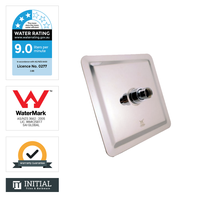 Block Series 8'' Square Top Water Inlet Shower Combination Brushed Nickel ,
