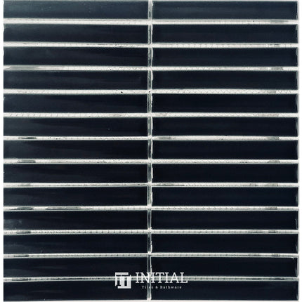 Feature Mosaic Kitkat Brookvale Concave Surface Gloss Dark Navy 296X298 ,