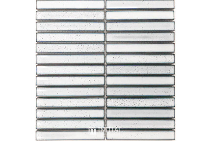 Feature Mosaic Kitkat Brookvale Speckled Concave Surface Gloss Antique White 296X298 ,