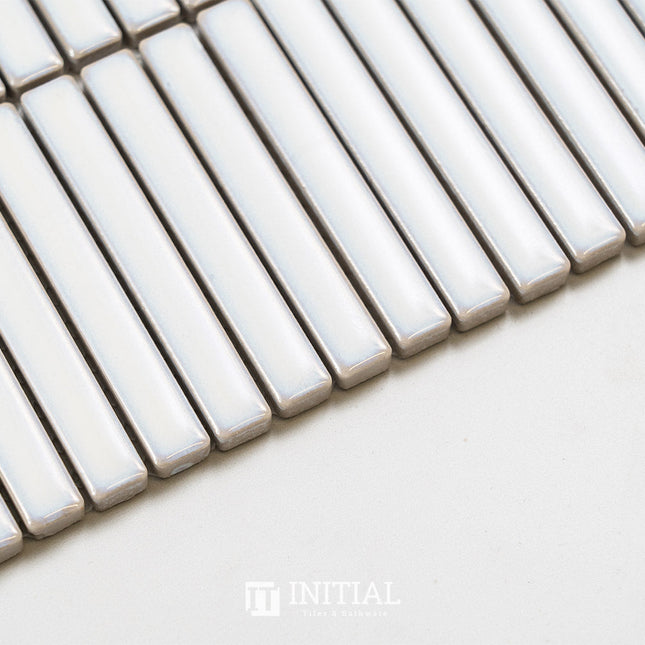 Feature Mosaic Kitkat Fairlight Straightbone Gloss Antique White 282X308 ,