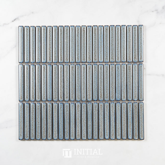 Feature Mosaic Kitkat Fairlight Straightbone Gloss Mottled Grey 282X308 ,