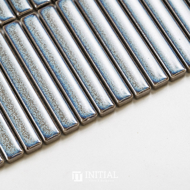 Feature Mosaic Kitkat Fairlight Straightbone Gloss Mottled Grey 282X308 ,