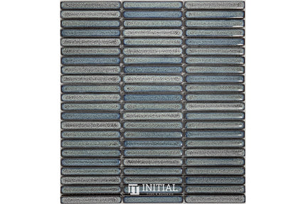 Feature Mosaic Kitkat Fairlight Straightbone Gloss Mottled Grey 282X308 ,