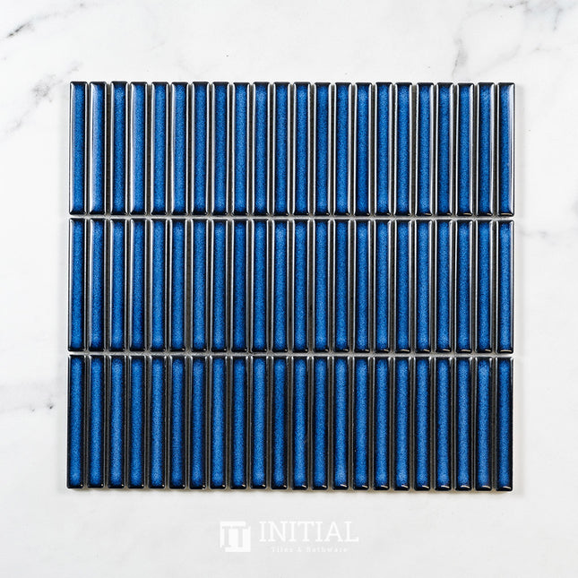 Feature Mosaic Kitkat Fairlight Straightbone Gloss Shadow Blue 282X308 ,