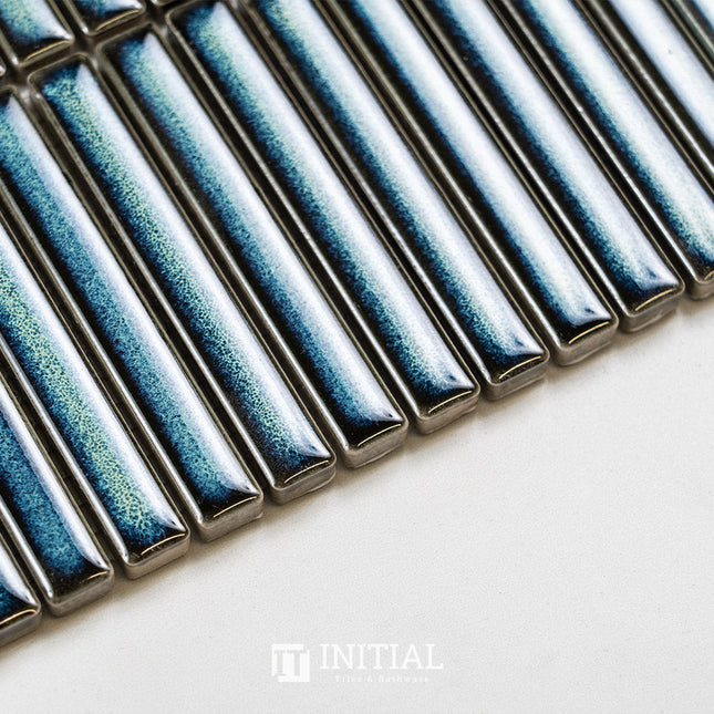 Feature Mosaic Kitkat Fairlight Straightbone Gloss Shadow Dark Green 282X308 ,