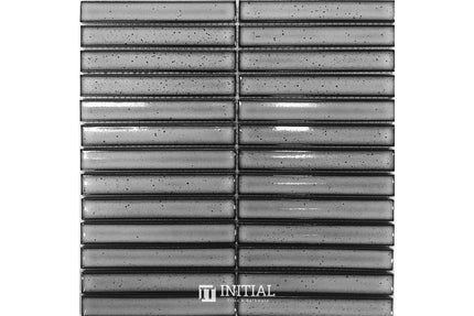 Feature Mosaic Kitkat Brookvale Speckled Concave Surface Gloss Antique Grey 296X298 ,