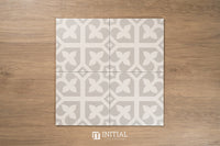 Encaustic Pattern Tile Pierre Bloom Grey Matt 200X200 ,
