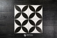 Encaustic Pattern Tile Pierre Classic Black & White Matt 200X200 ,