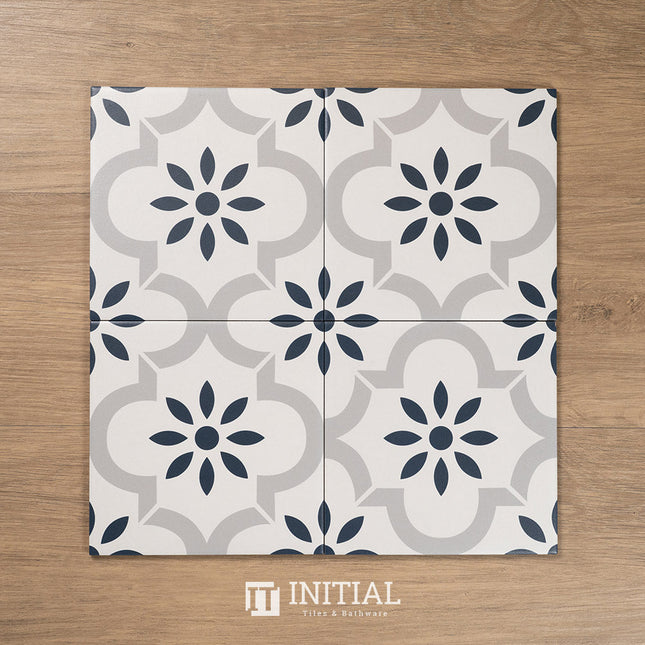 Encaustic Pattern Tile Pierre Lantern White Matt 200X200 ,