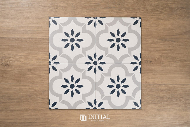 Encaustic Pattern Tile Pierre Lantern White Matt 200X200 ,