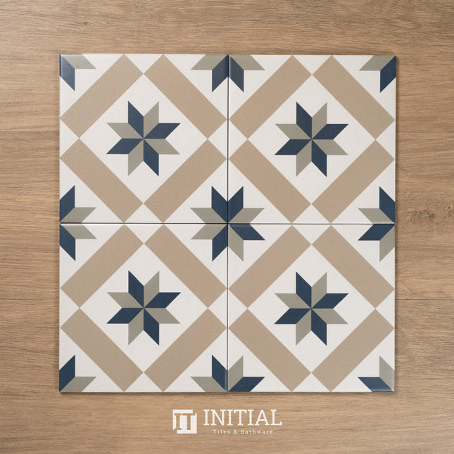 Encaustic Pattern Tile Pierre Lucky Star Matt 200X200 ,