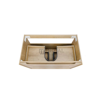 Otti Bruno Series Wall Hung Vanity with 2 Drawers Soft Close Doors Natural Oak 590W X 550H X 460D ,