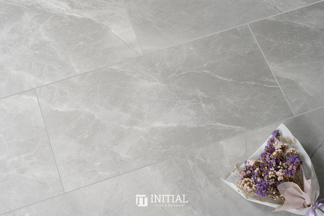 Gris Grey Matt Marble Look Bathroom Floor Tile 300X600 ,