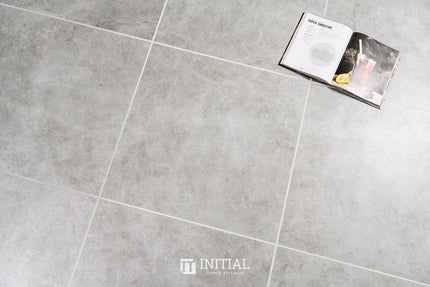 Concrete Look Tile Jordan Stone Silver Matt 600X600 ,