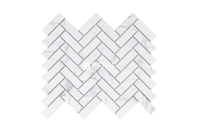 Feature Mosaic Persian Carrara Look Mosaic Small Herringbone Matt 243X317 ,