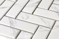 Feature Mosaic Persian Carrara Look Mosaic Small Herringbone Matt 243X317 ,