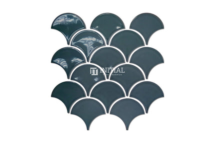 Feature Mosaic Shell Fish Scale Mosaic Gloss Denim Blue 259X273 ,