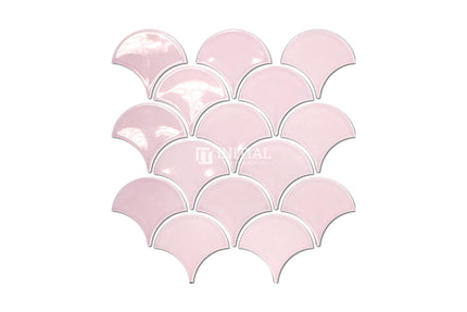 Feature Mosaic Shell Fish Scale Mosaic Gloss Pastel Pink 259X273 ,
