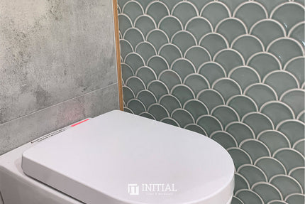 Feature Mosaic Shell Fish Scale Mosaic Gloss Water Green 259X273 ,