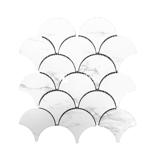 Feature Mosaic Shell Fish Scale Mosaic Matt Carrara 259X273 ,