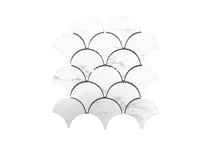 Feature Mosaic Shell Fish Scale Mosaic Matt Carrara 259X273 ,