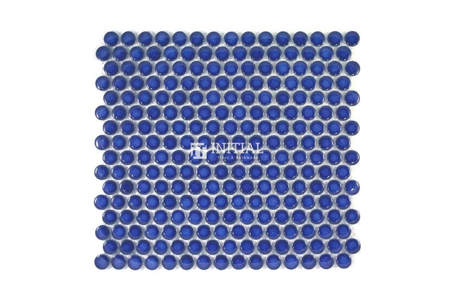 Feature Mosaic Venice 19mm Penny Round Mosaic Gloss Cobalt 315X294 ,