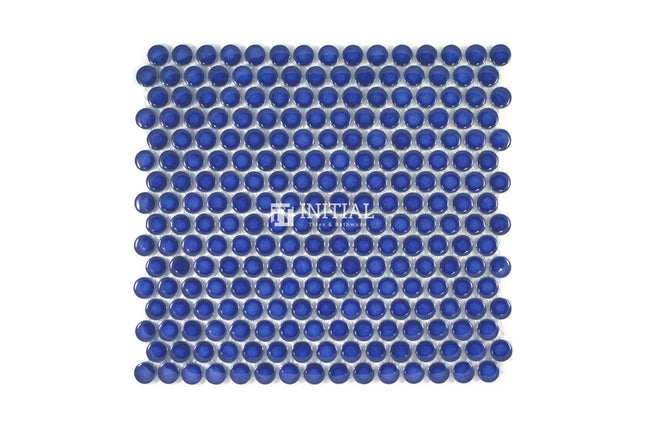 Feature Mosaic Venice 19mm Penny Round Mosaic Gloss Cobalt 315X294 ,