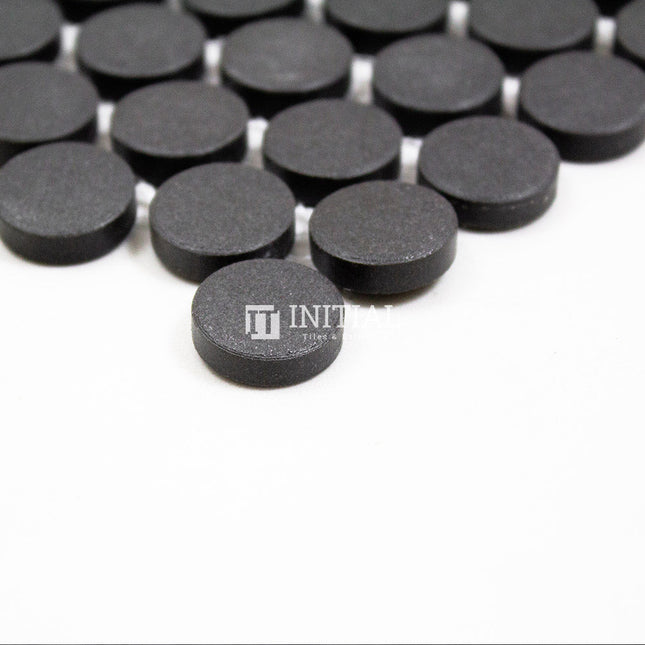 Feature Mosaic Venice 19mm Penny Round Mosaic Matt Matt Black 315X294 ,