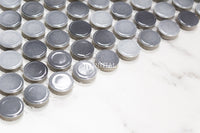 Feature Mosaic Venice 19mm Penny Round Mosaic Gloss Mixed Grey 315X294 ,