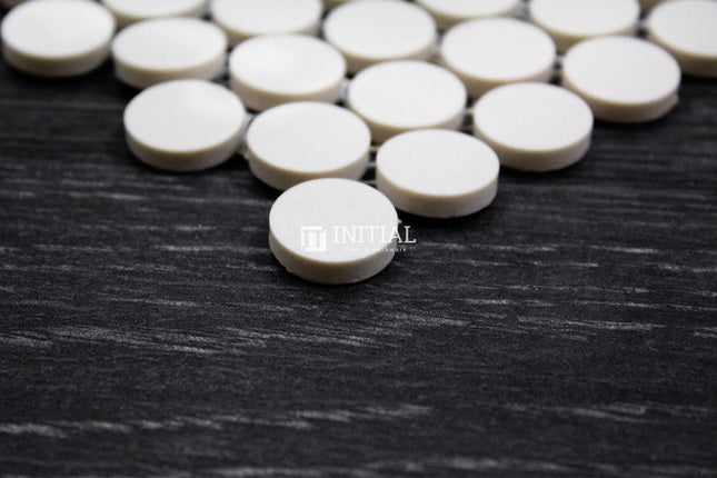 Feature Mosaic Venice 19mm Penny Round Mosaic Matt Matt Off White 315X294 ,