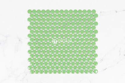 Feature Mosaic Venice 19mm Penny Round Mosaic Gloss Green 315X294 ,